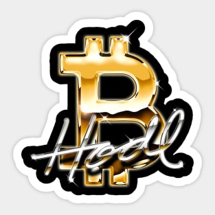 Bitcoin Logo HODL BTC Crypto Millionaire Bitcoin Sticker